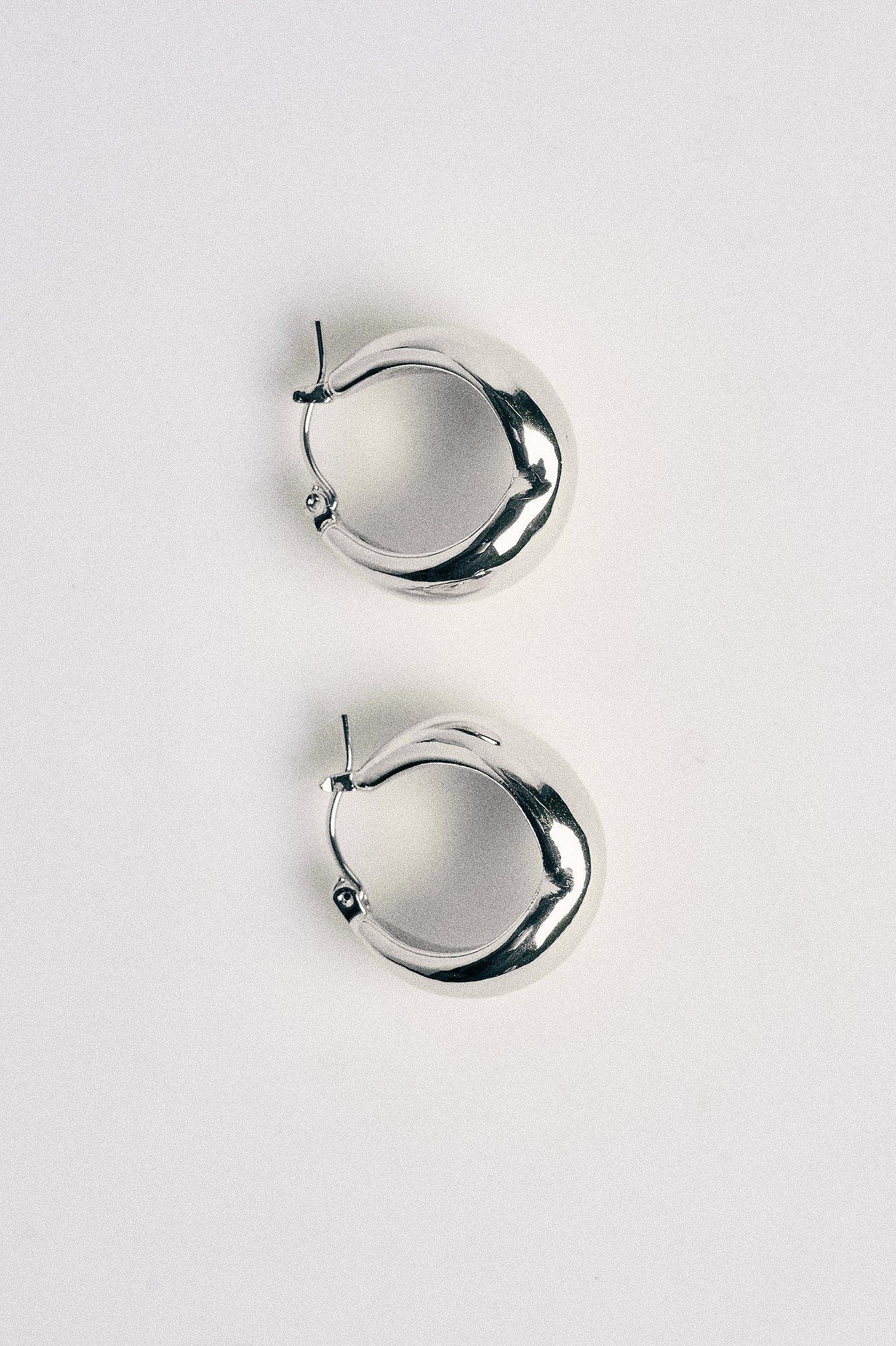 Silver Plated Chunky Earrings Product Image