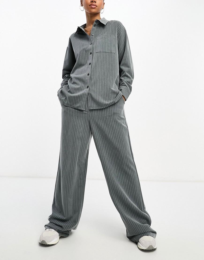 Vero Moda pinstripe wide leg pants Product Image