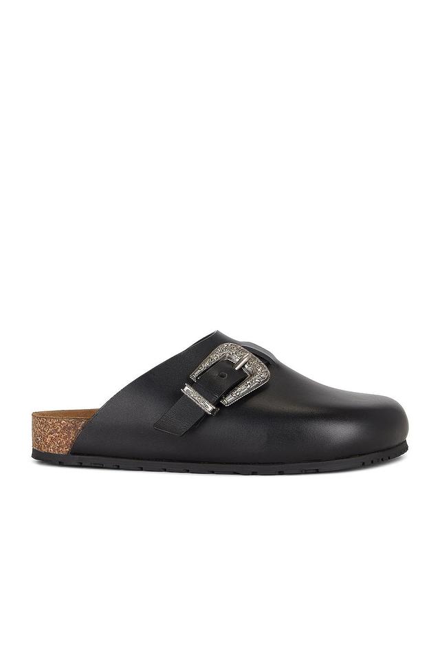 Saint Laurent Western Buckles Mule in Noir - Black. Size 42 (also in 40). Product Image