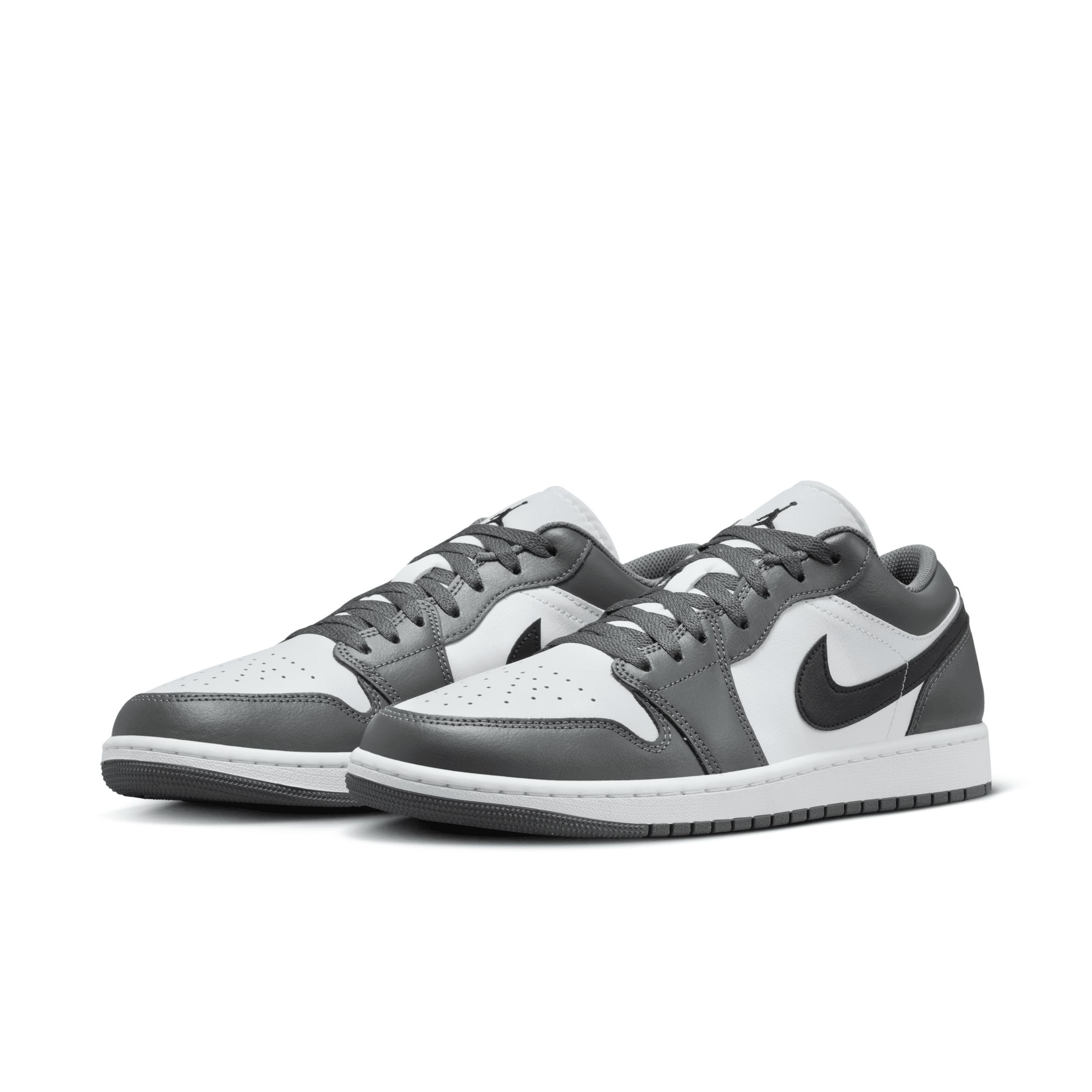 Jordan Mens Jordan AJ 1 Low - Mens Shoes Grey/White/Black Product Image