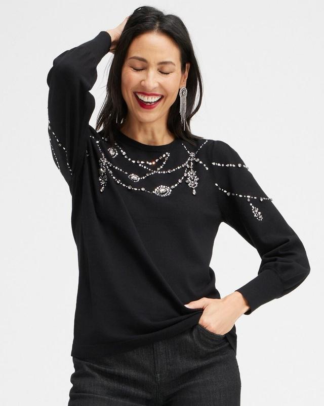 Crystal Chandelier Pullover Sweater Product Image