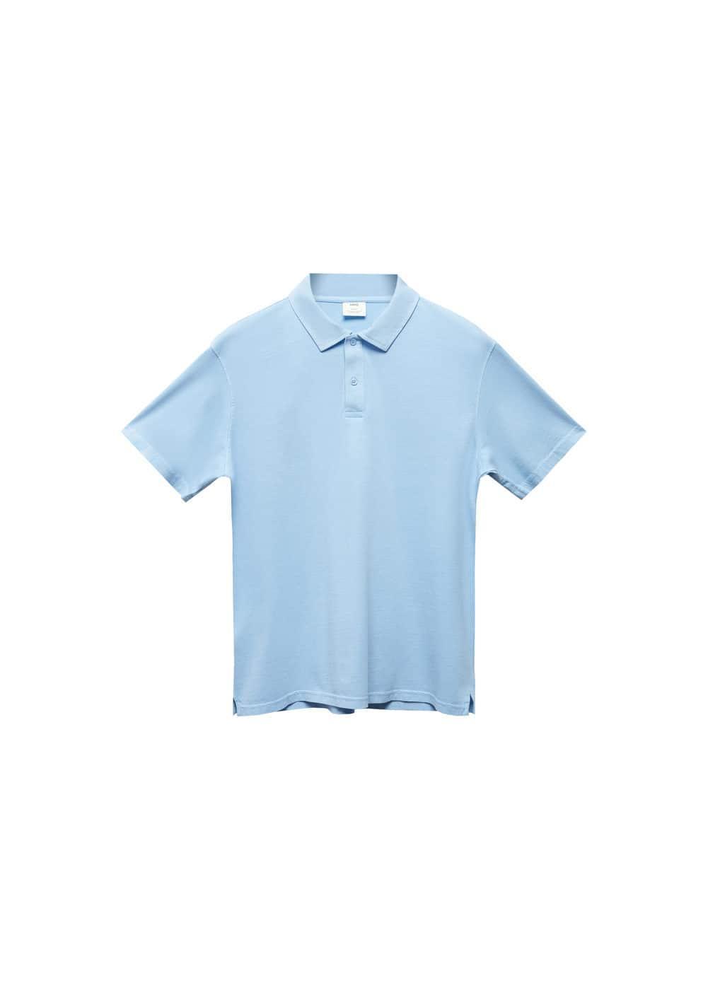 MANGO MAN - 100% cotton relaxed fit polo shirt sky blueMen Product Image