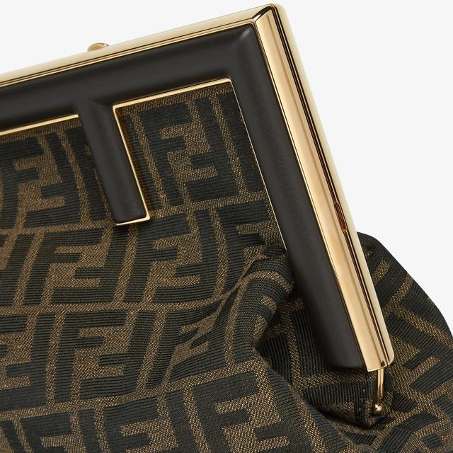 Fendi First MidiBrown FF jacquard fabric bag Product Image