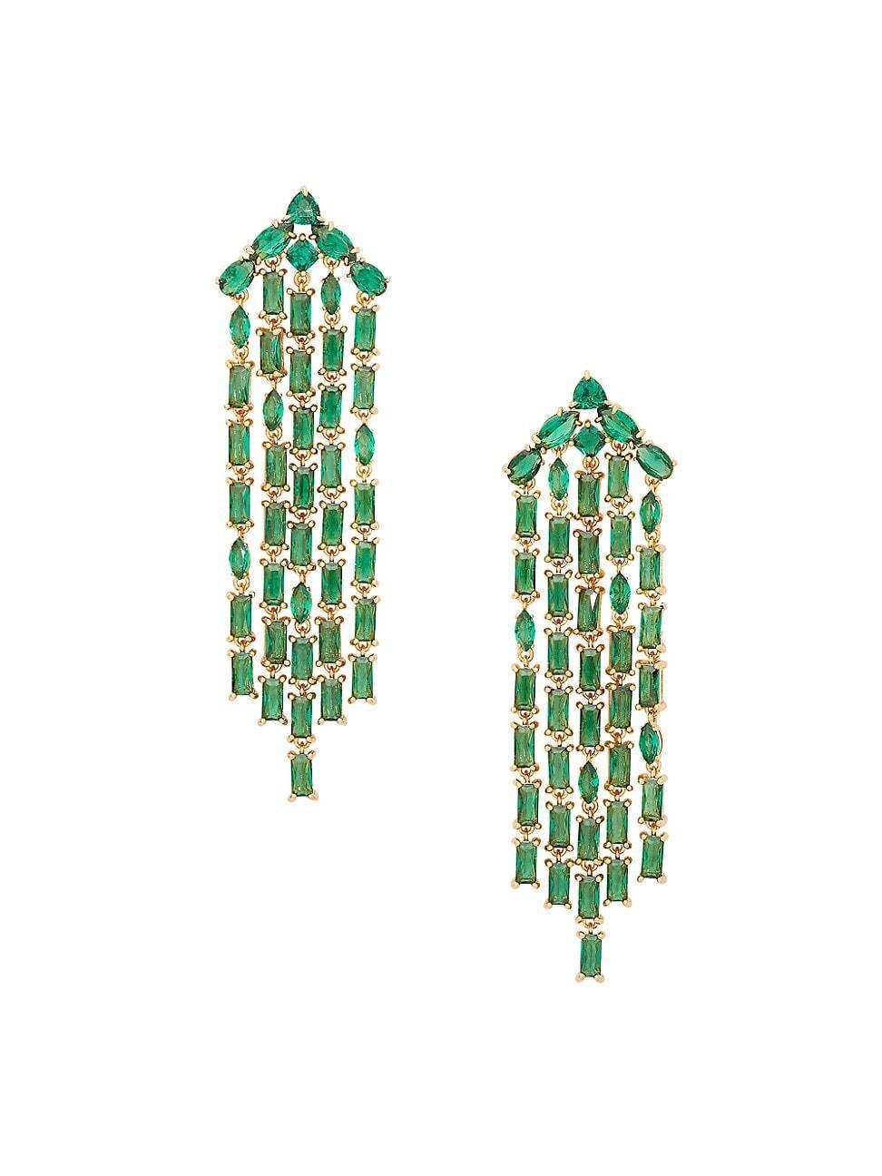 Kate Spade New York Fringe Statement Earrings Gold) Earring Product Image