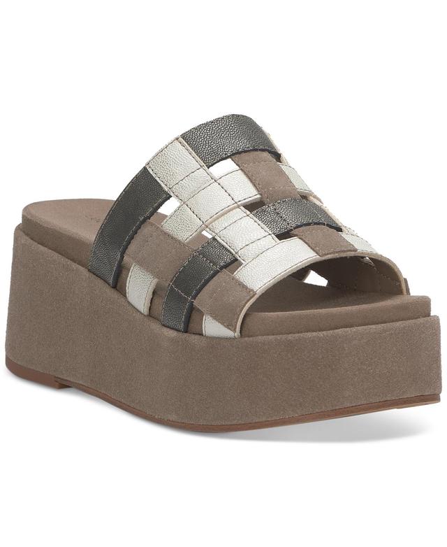 Lucky Brand Womens Ulrich Strappy Woven Flatform Wedge Sandals Product Image