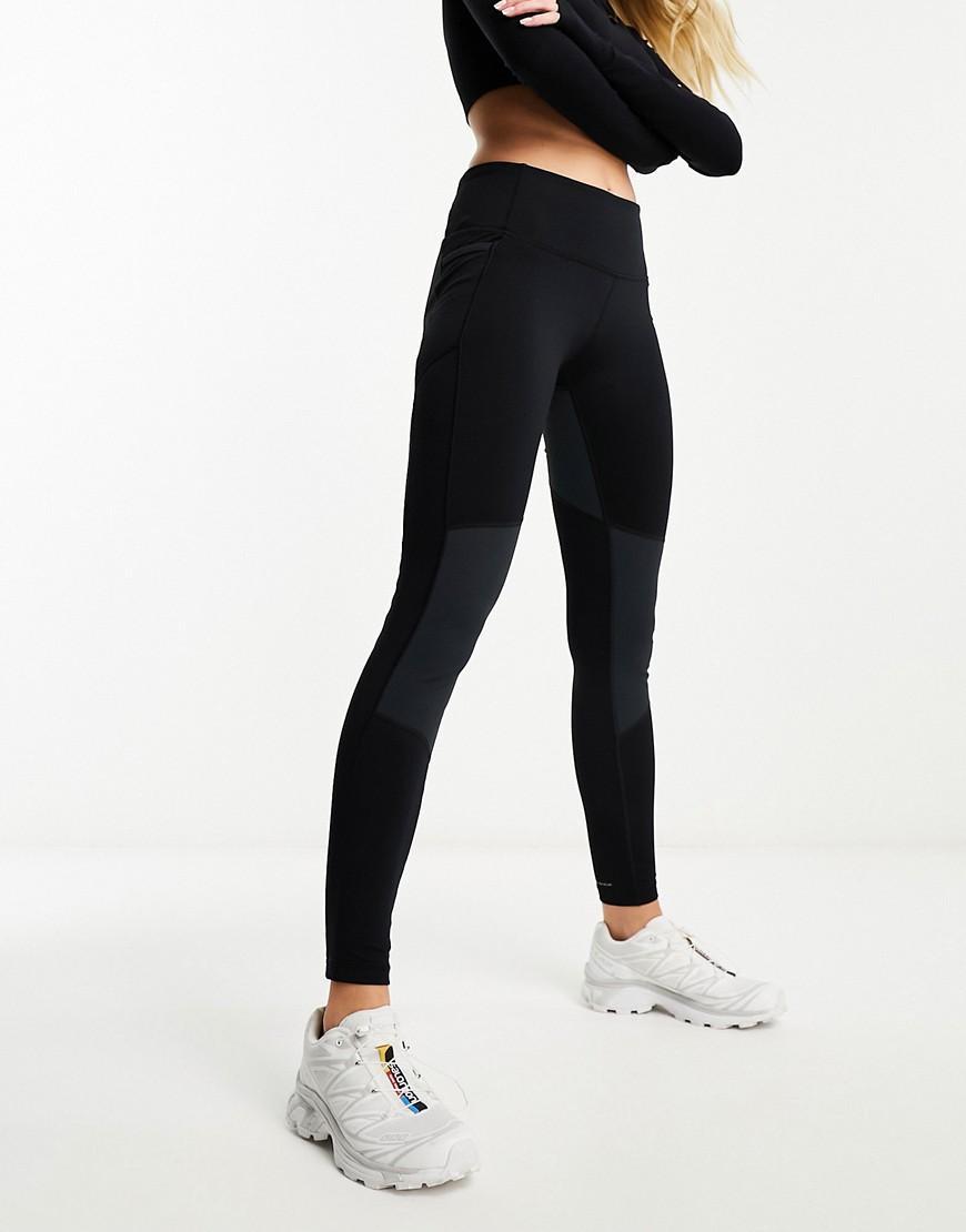 Columbia Back Beauty fleeceback hybrid hiking leggings in black Product Image