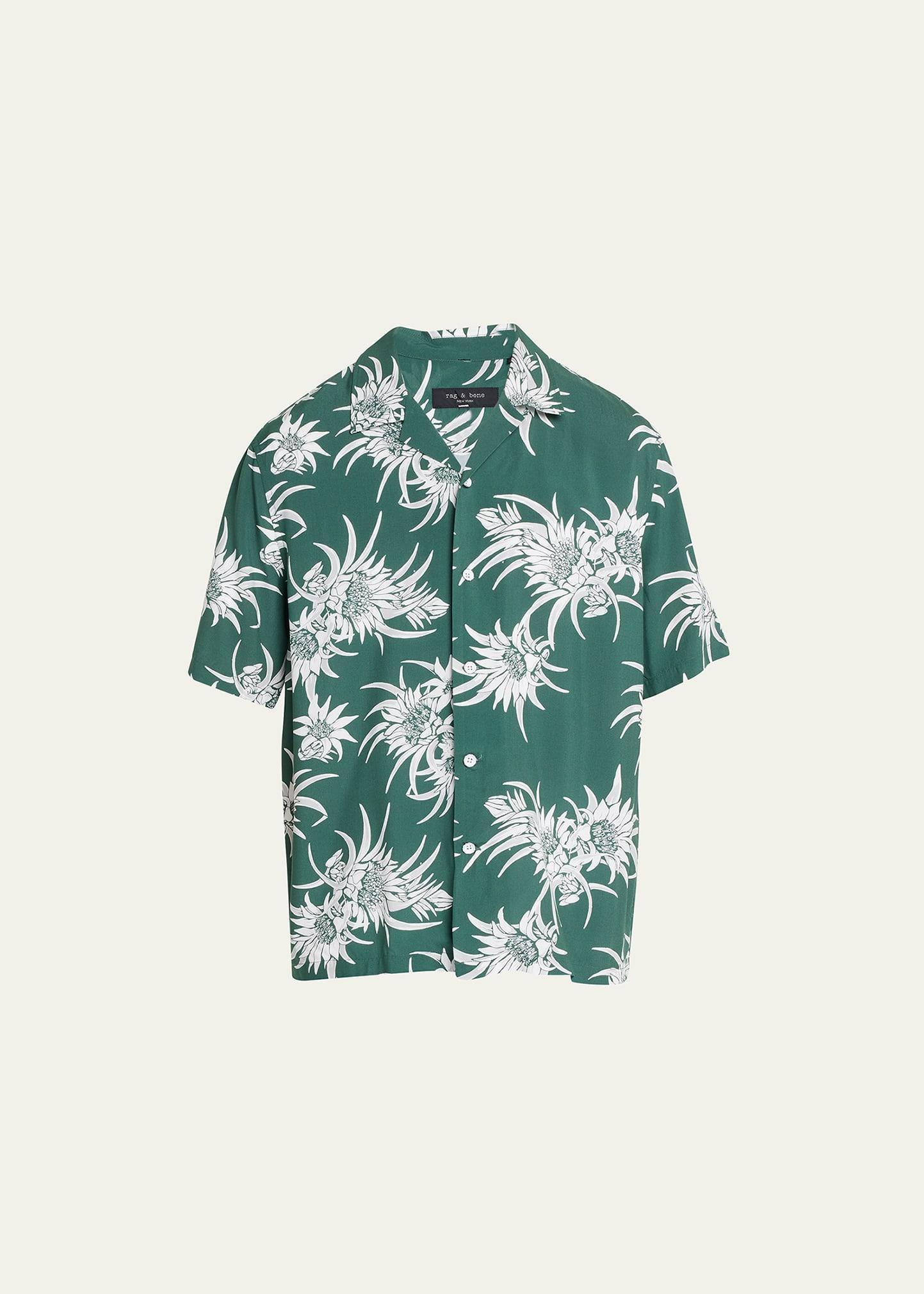 rag & bone Avery Printed Short Sleeve Button-Up Camp Shirt Product Image