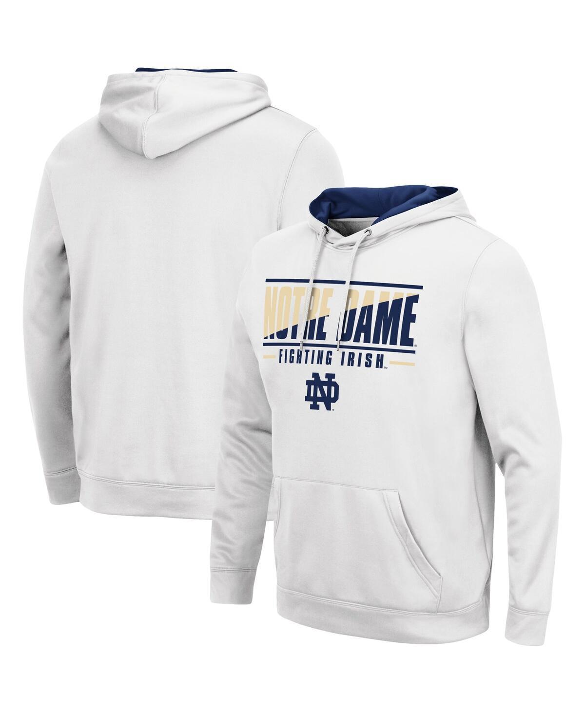 Mens Colosseum Notre Dame Fighting Irish Slash Stack 2.0 Pullover Hoodie Product Image