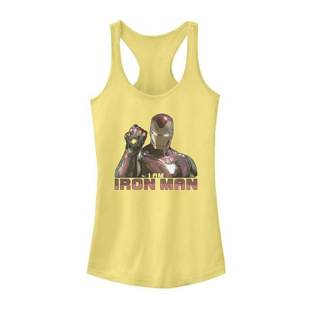 Juniors Marvel Iron Man Gauntlet Bust Portrait Tank Top, Girls Product Image