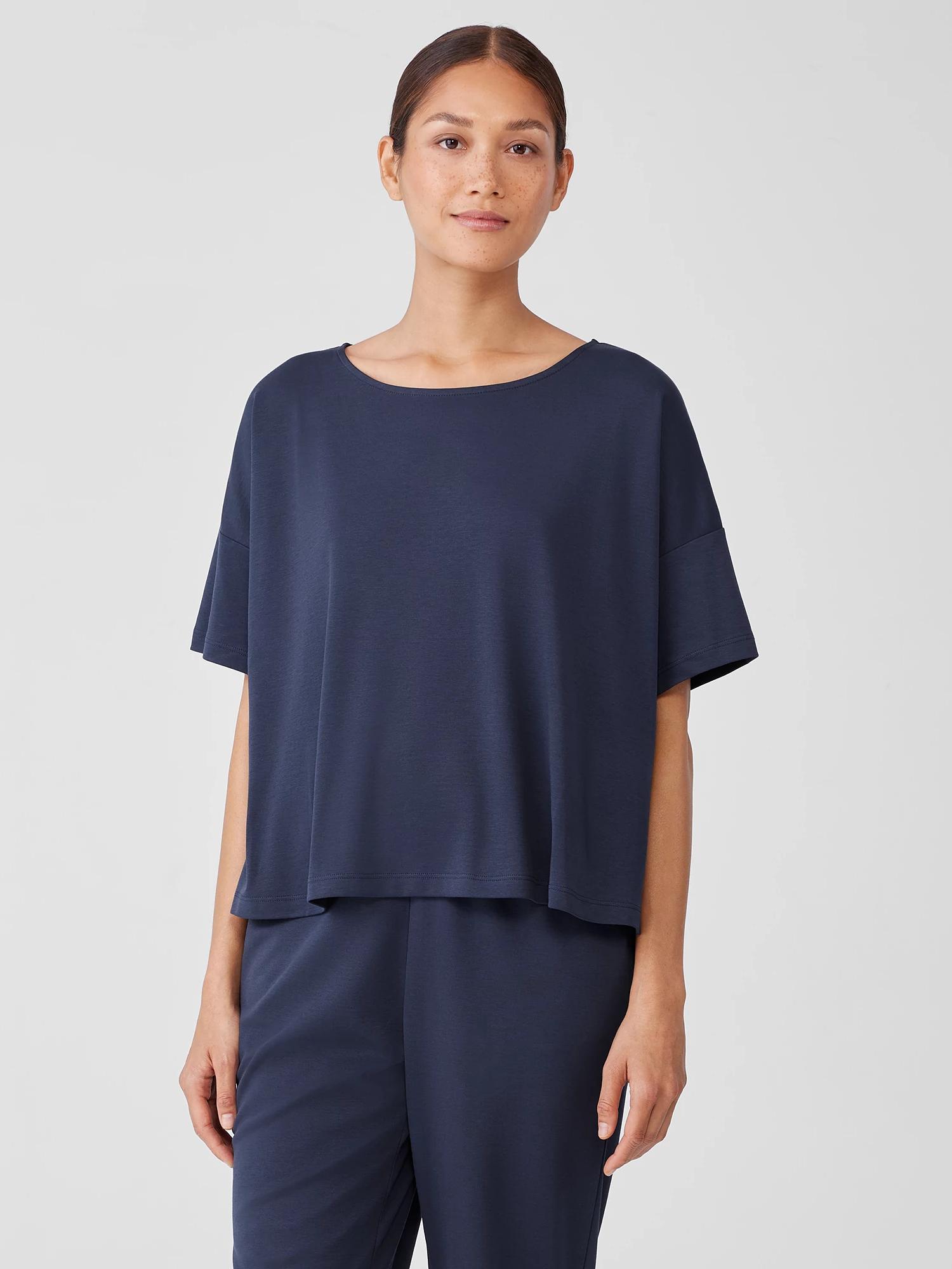 EILEEN FISHER Organic Cotton Interlock Sleep Teefemale Product Image