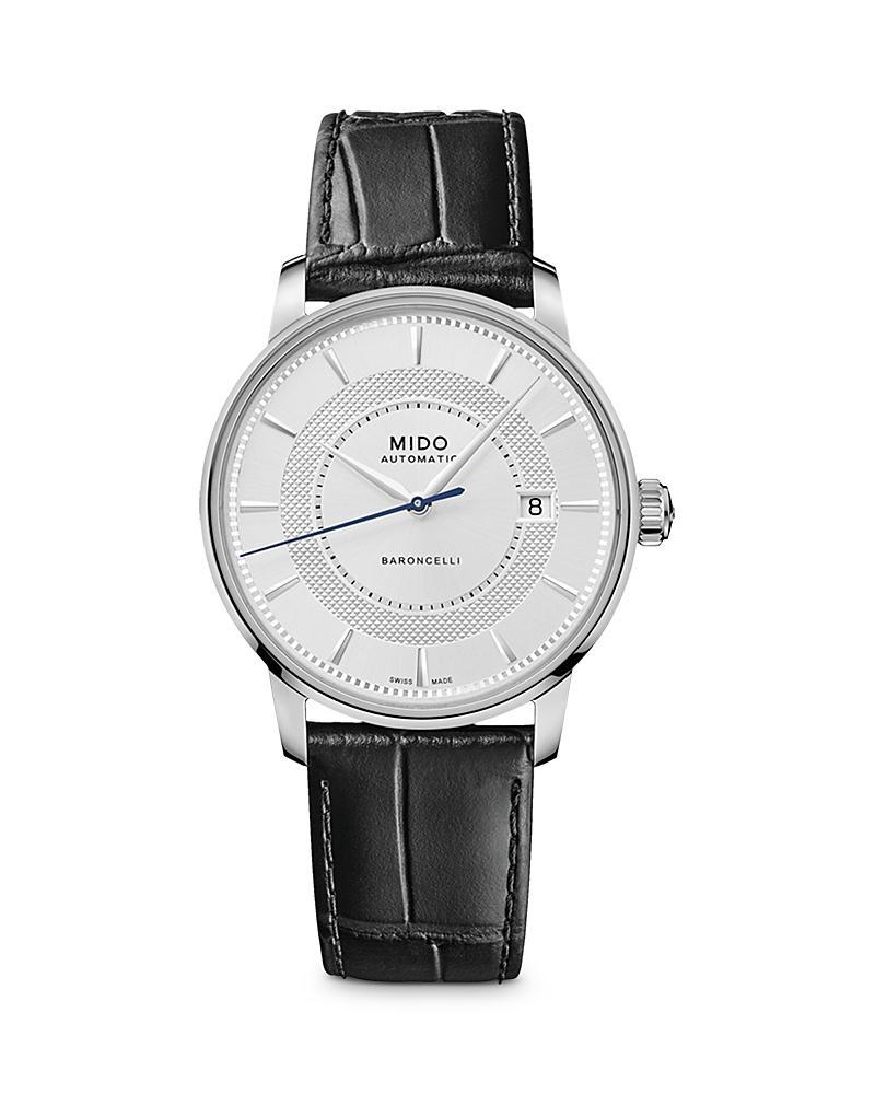 MIDO Baroncelli Signature Automatic Croc Embossed Leather Strap Watch, 39mm Product Image