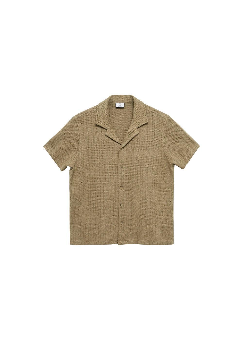 MANGO MAN - Regular-fit knitted shirt khakiMen Product Image