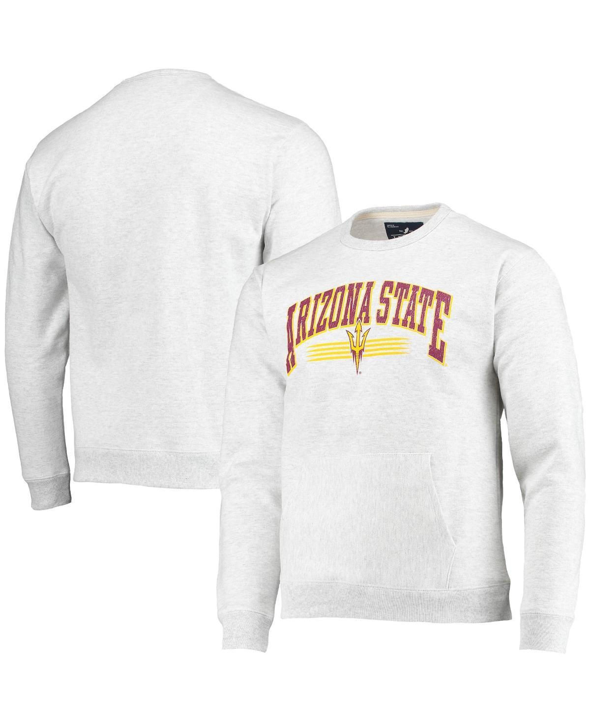 Mens League Collegiate Wear Heathered Gray Arizona State Sun Devils Upperclassman Pocket Pullover Sweatshirt Product Image