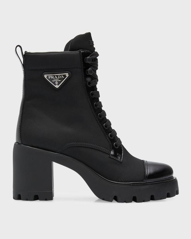 Prada New Brixxen Re-Nylon Combat Boot Product Image