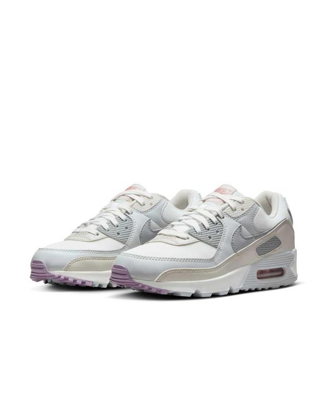 Nike Air Max 90 sneakers in white and gray Product Image