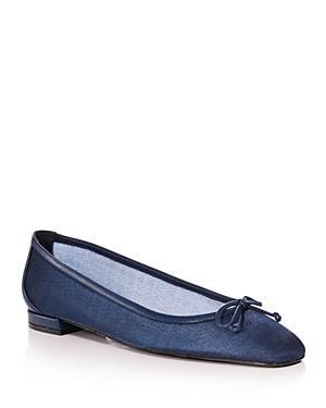 Stuart Weitzman Womens Arabella Mesh Bow Ballet Flats Product Image