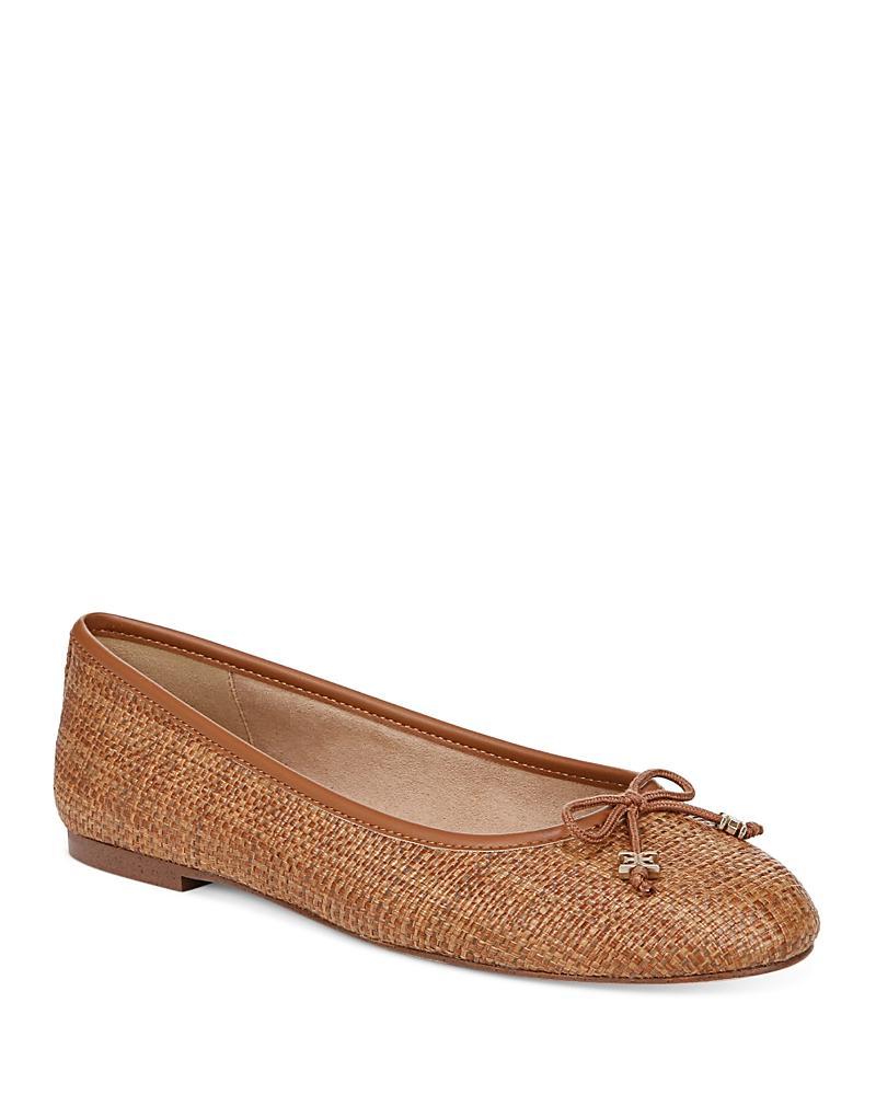 Sam Edelman Felicia Luxe Raffia Bow Detail Ballet Flats Product Image