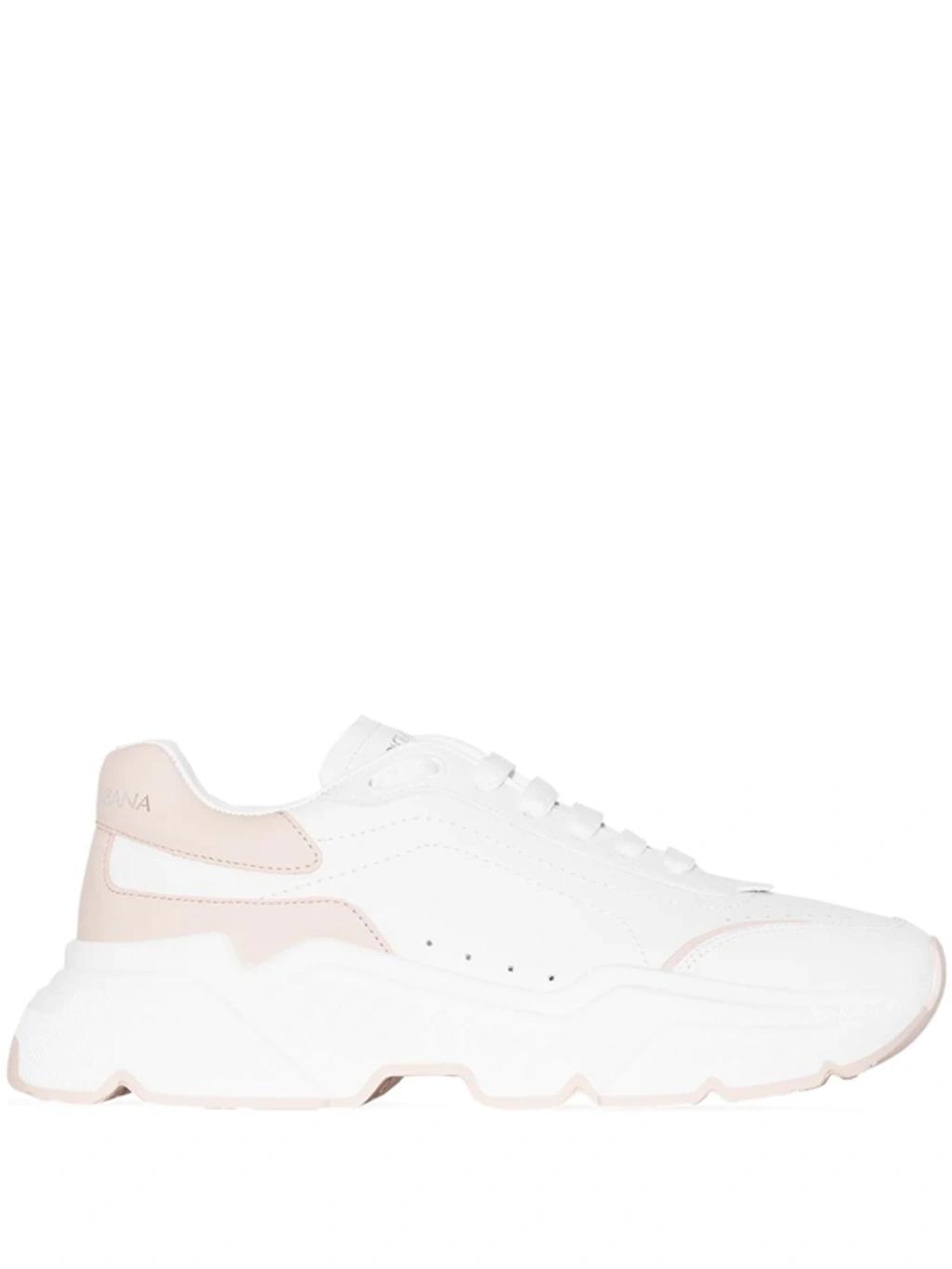 Dolce And Gabbana White Daymaster Sneakers In White Pink Product Image