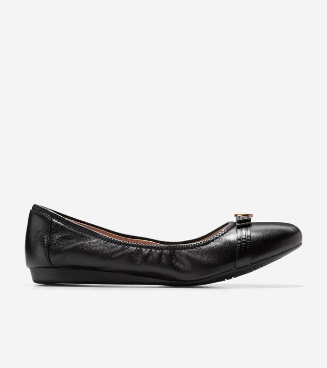 Cole Haan Womens Tova Bow Ballet Shoes - Black Size 5.5 Product Image