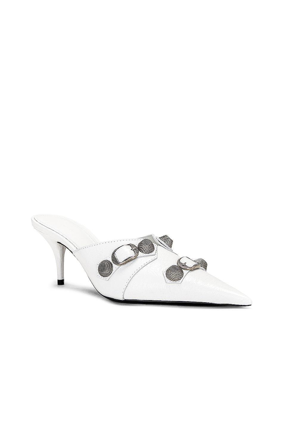 Balenciaga Cagole Mule in White Product Image