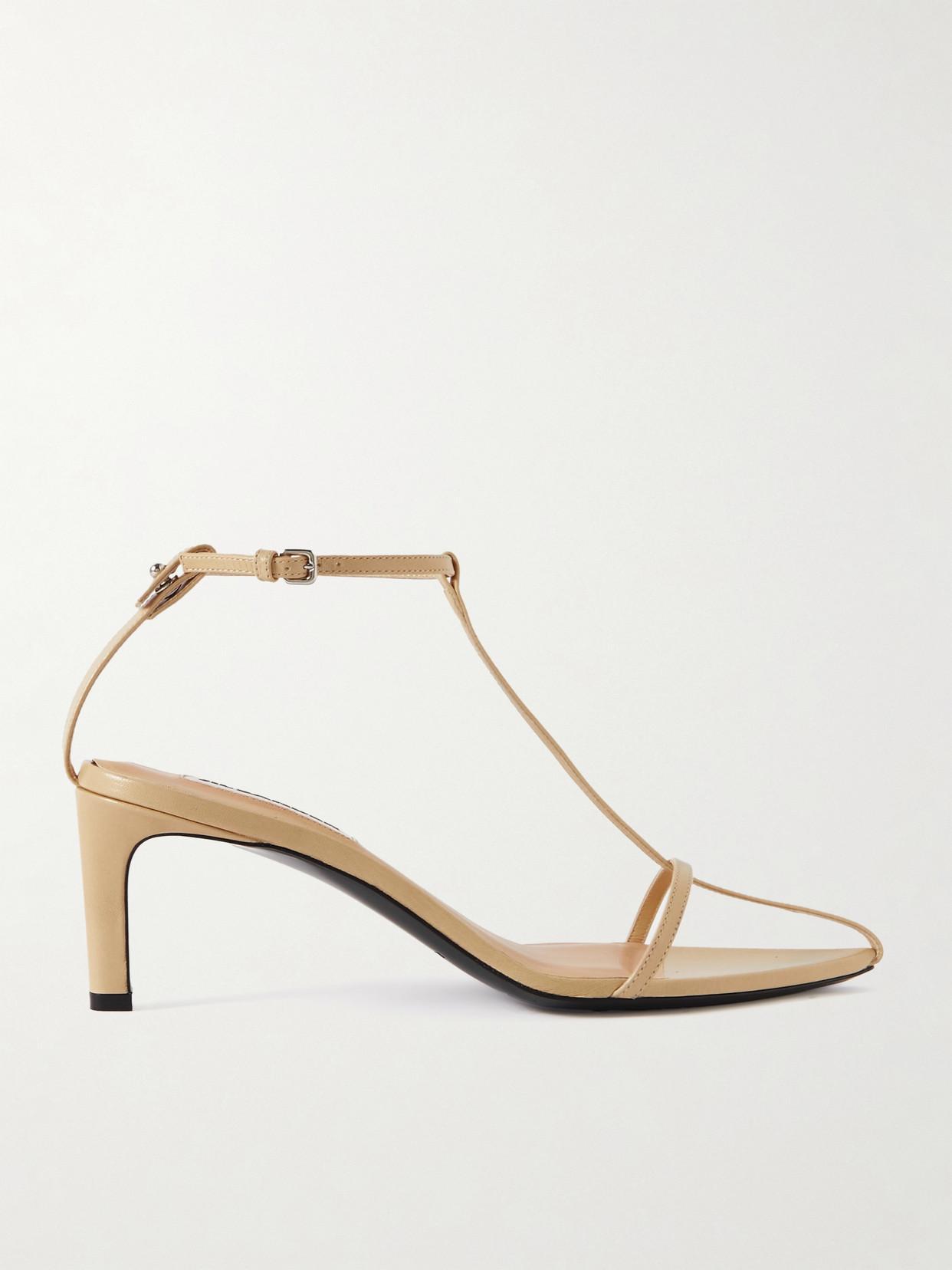 Leather Sandals In Neutrals Product Image