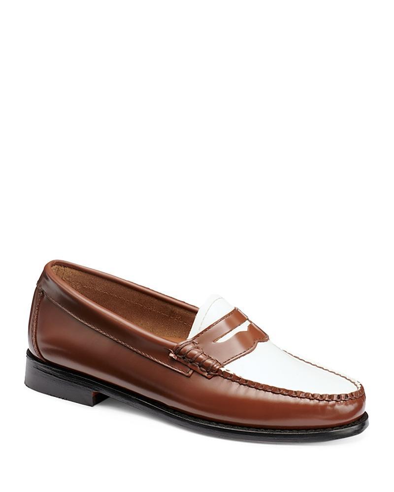 G.H. Bass Womens Whitney Weejun Color Block Leather Loafers Product Image