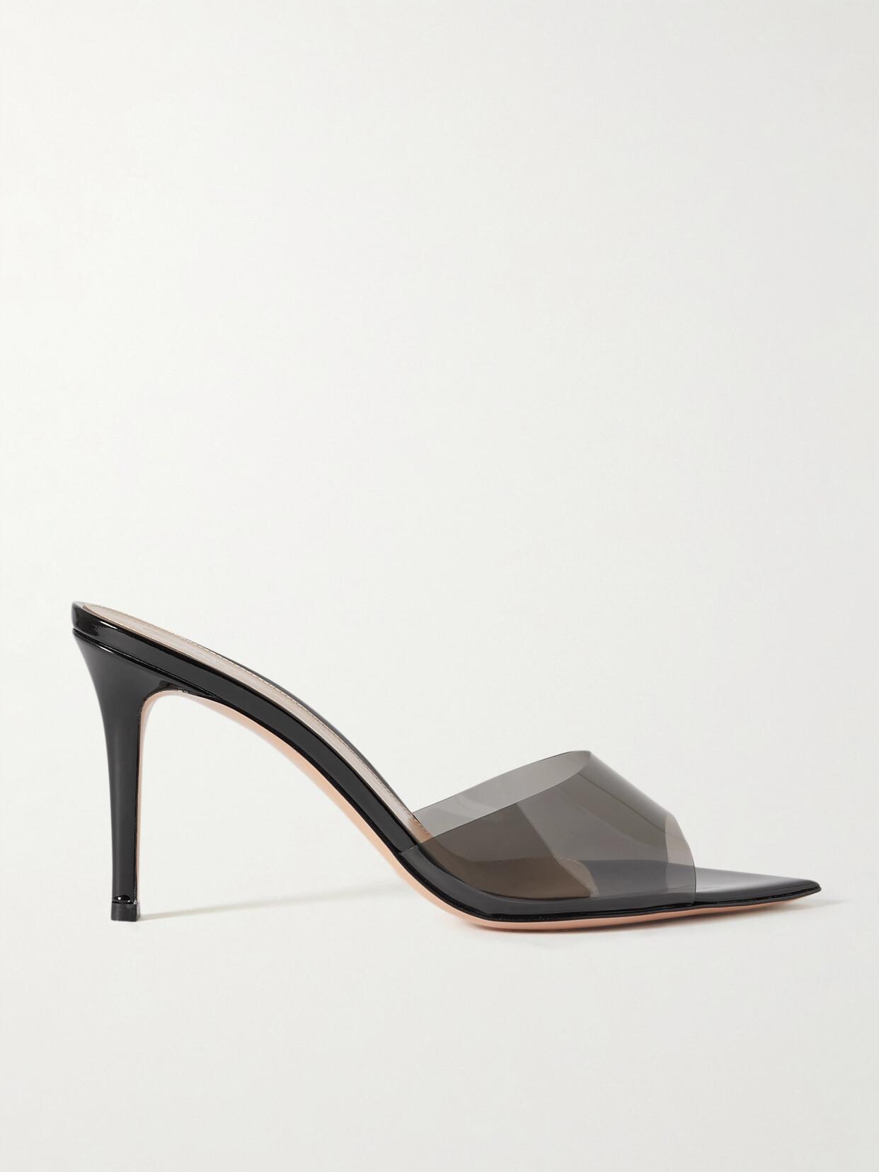 Elle 85 Pvc And Patent-leather Mules In Black Product Image