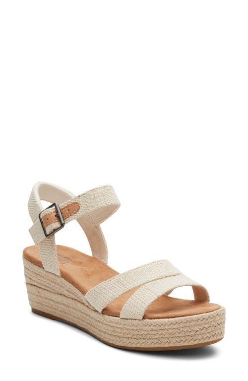 TOMS Audrey Ankle Strap Espadrille Platform Wedge Sandal Product Image