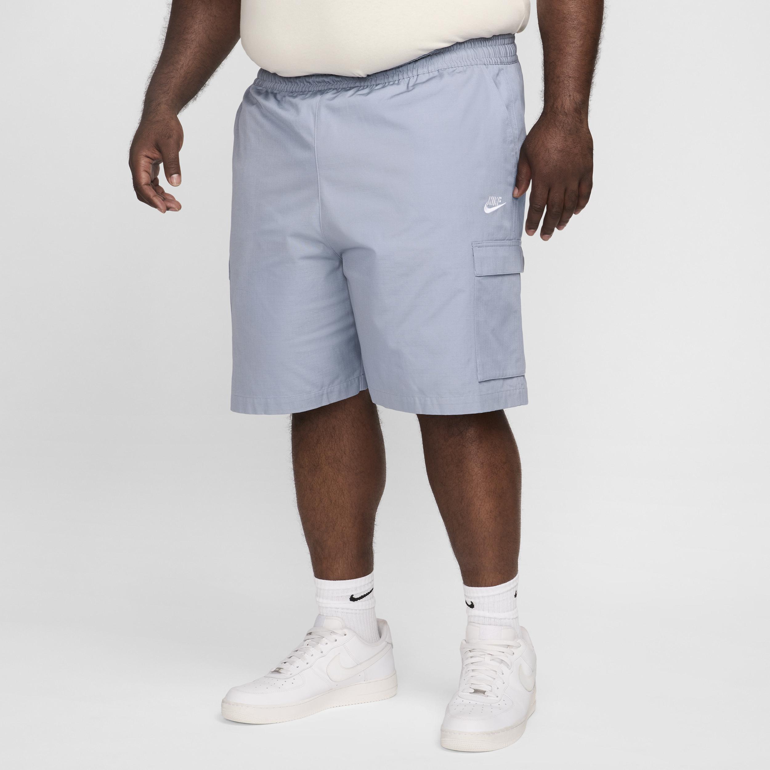 Nike Mens Nike Club Cargo Shorts - Mens Grey/White/White Product Image