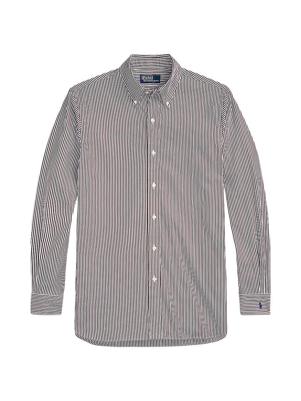 Mens Pinstriped Poplin Button-Down Shirt Product Image