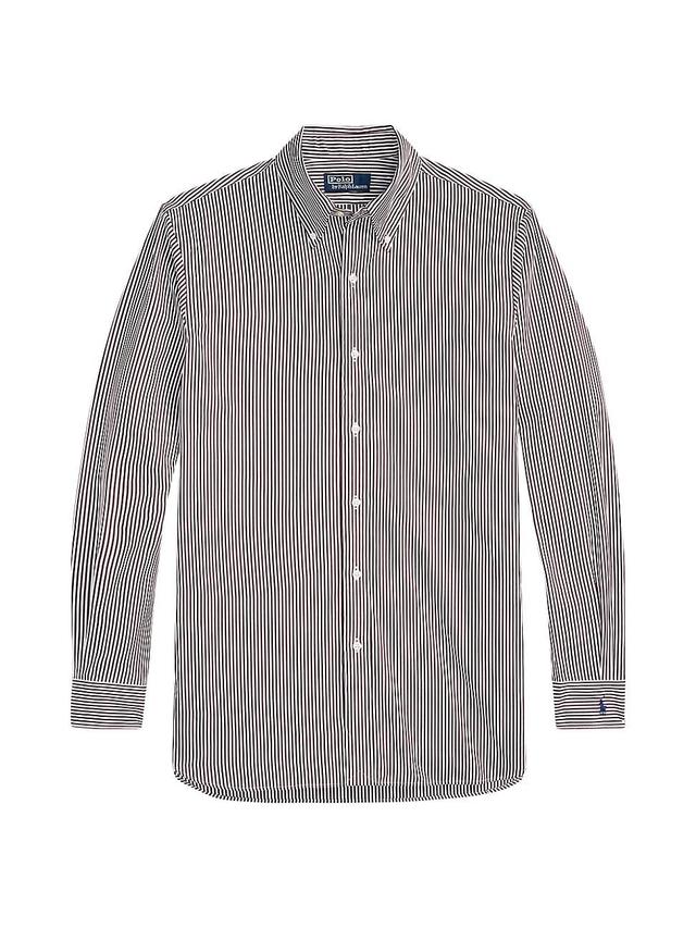 Mens Pinstriped Poplin Button-Down Shirt Product Image