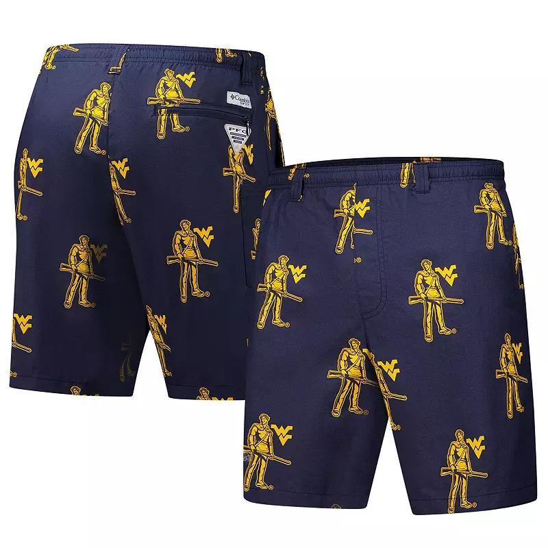 Mens Columbia West Virginia Mountaineers Backcast III Printed Short Blue Product Image