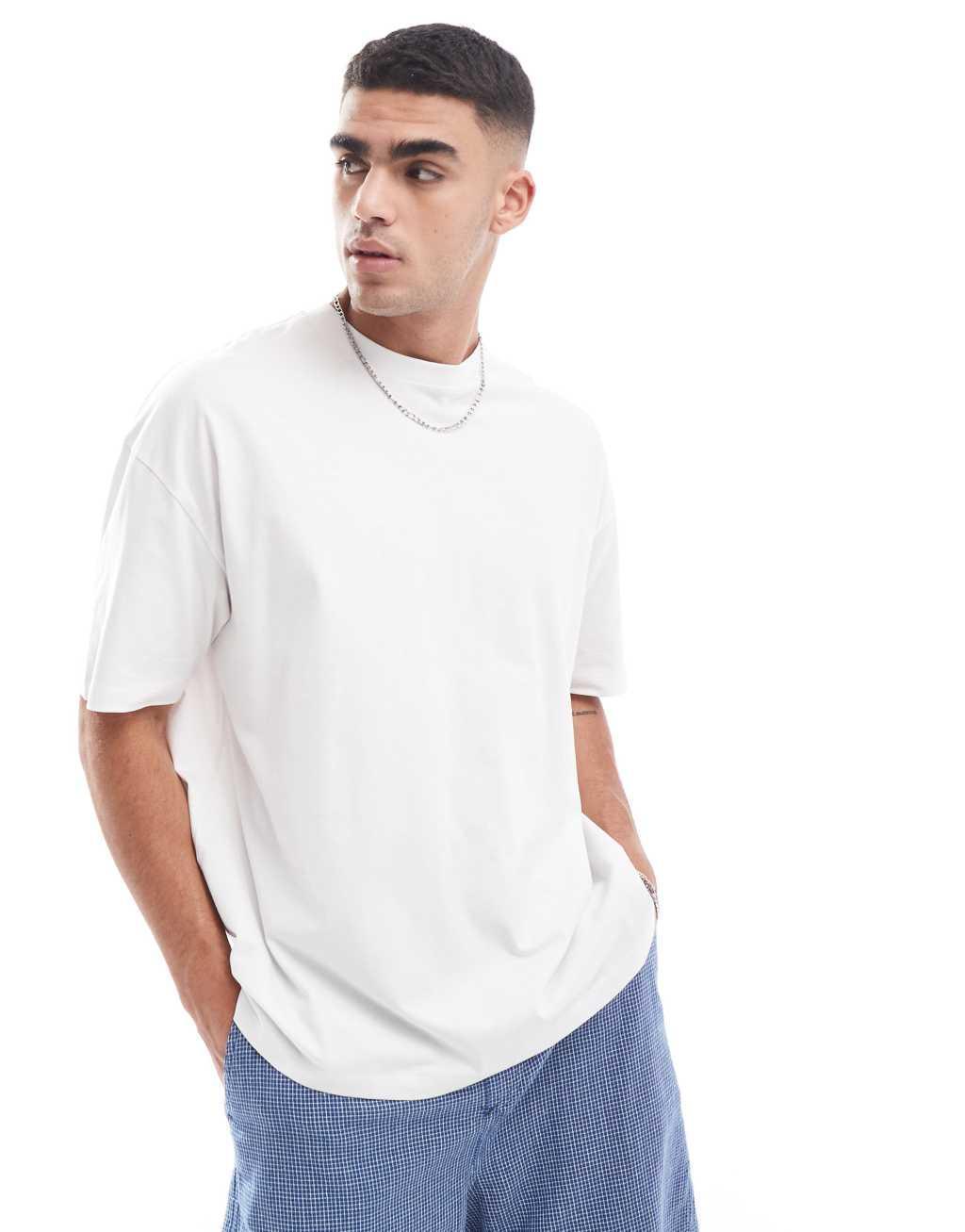 ASOS DESIGN oversized T-shirt in white with back print Product Image