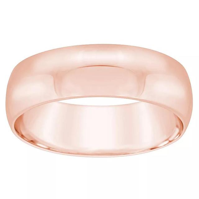 Alyson Layne 14k Rose Gold 6 mm Half Round Wedding Band, Womens Product Image