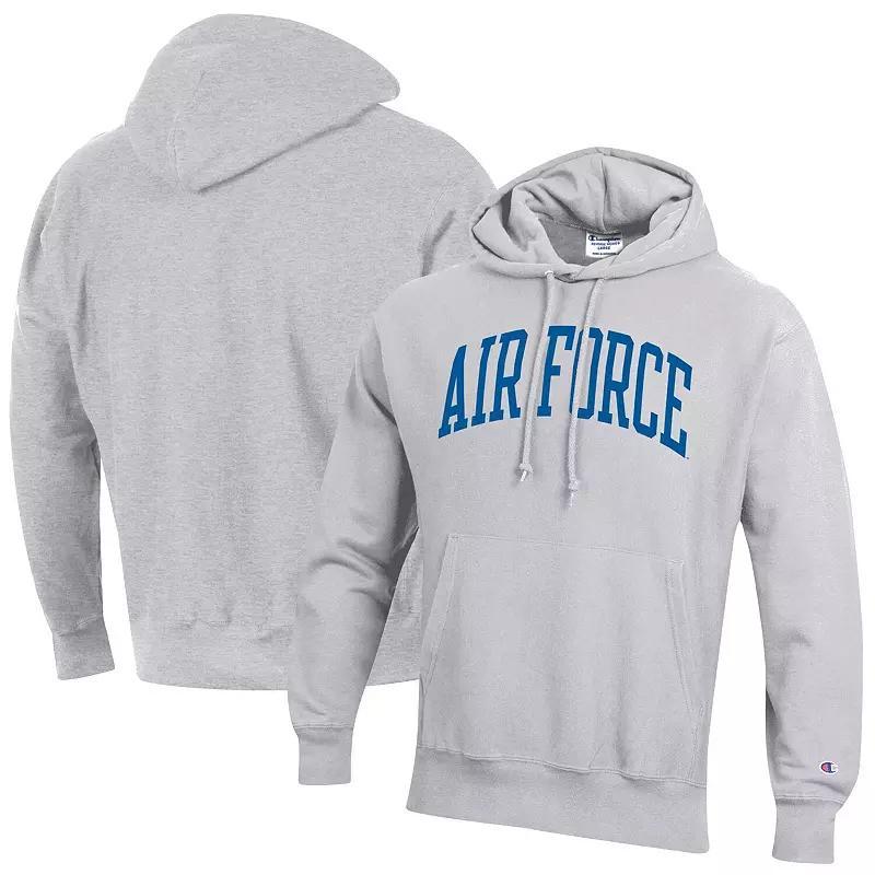 Mens Champion Heathered Gray Air Force Falcons Team Arch Reverse Weave Pullover Hoodie Product Image