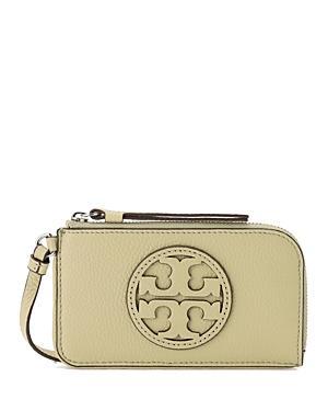 Tory Burch Miller Top Zip Leather Card Case Product Image