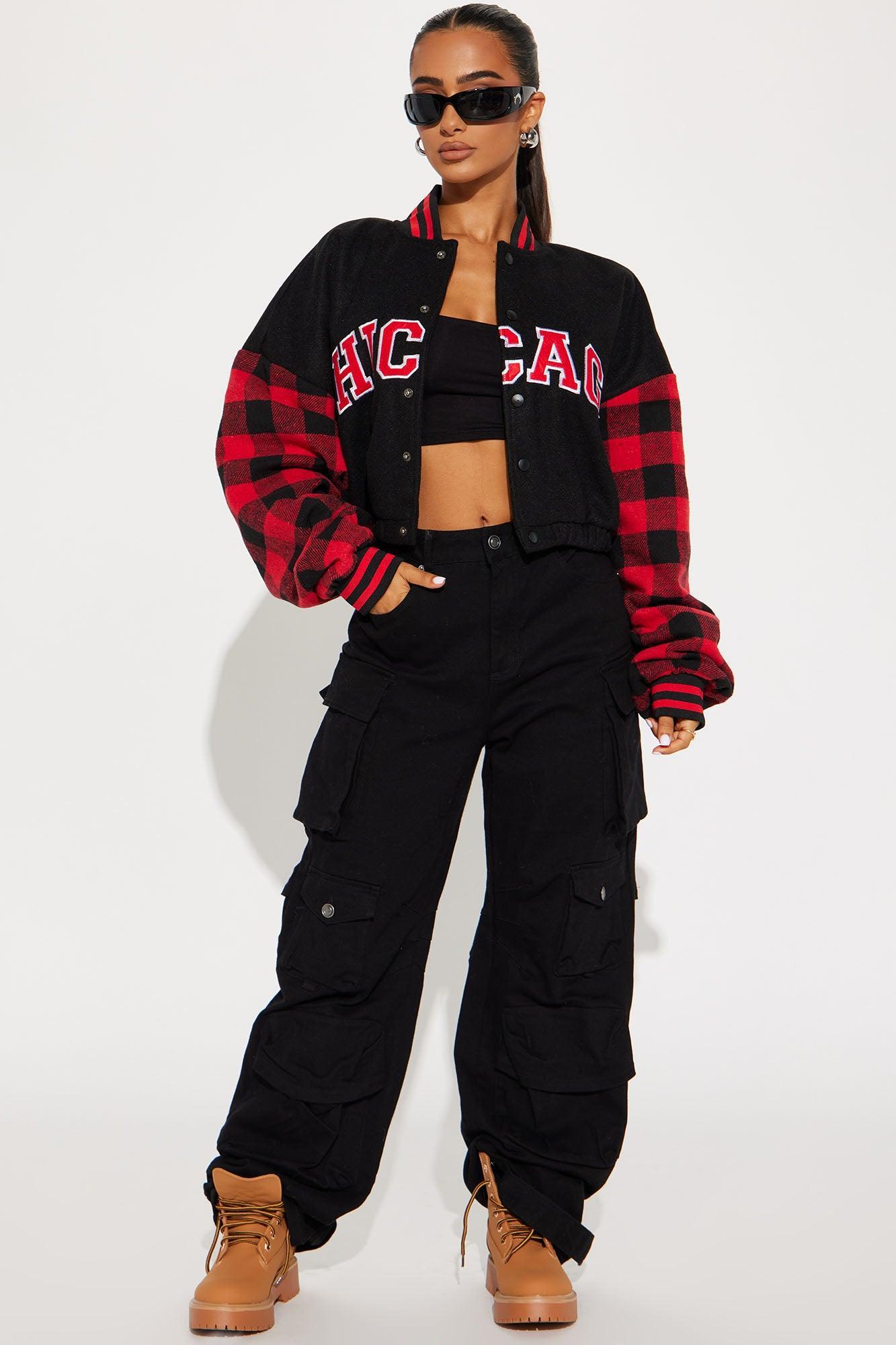 Chicago Vibe Varsity Jacket - Black/combo Product Image