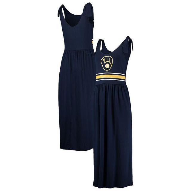 Womens G-III 4Her by Carl Banks Milwaukee Brewers Game Over Maxi Dress Blue Product Image