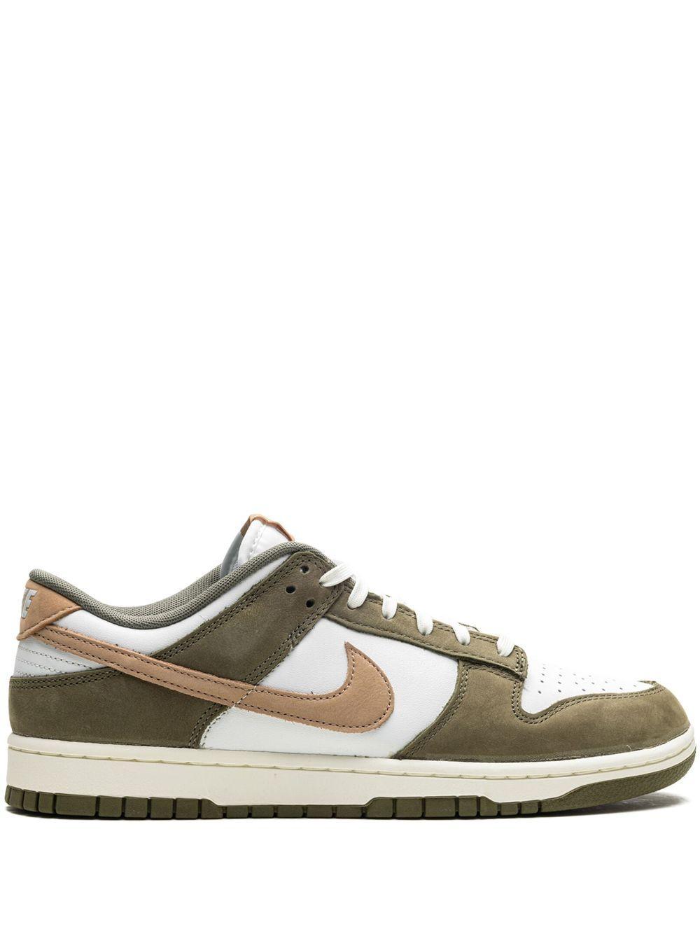 NIKE Dunk Low Retro Premium Sneakers Medium Olive / Summit White In Green Product Image