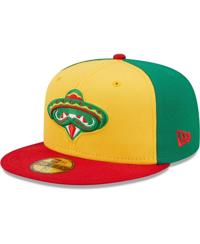 Mens New Era Yellow Diamantes de Arkansas Copa De La Diversion 59FIFTY Fitted Hat - Yellow Product Image