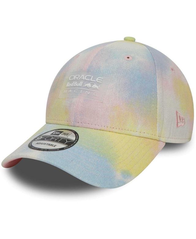 Mens New Era Red Bull Racing Tie-Dye Denim 9FORTY Adjustable Hat Product Image