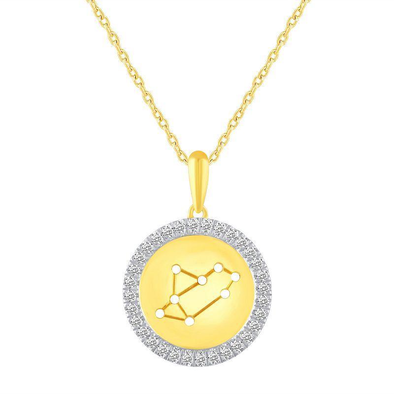 1/4 Carat T.W. Diamond Halo Zodiac Pendant Necklace, Womens Capricorn Product Image