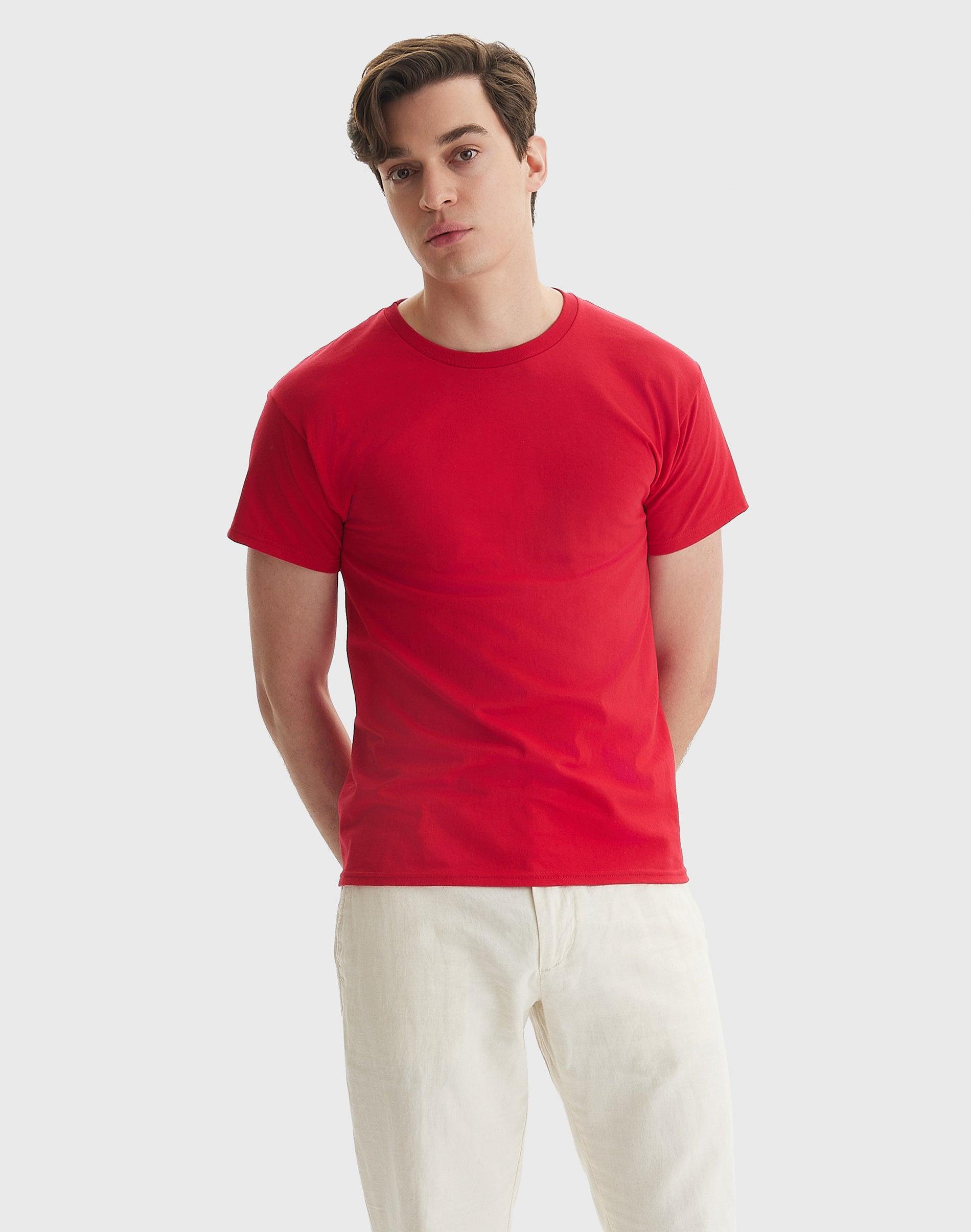 Mens Hanes Essentials 4-Pack Cotton T-Shirt Product Image