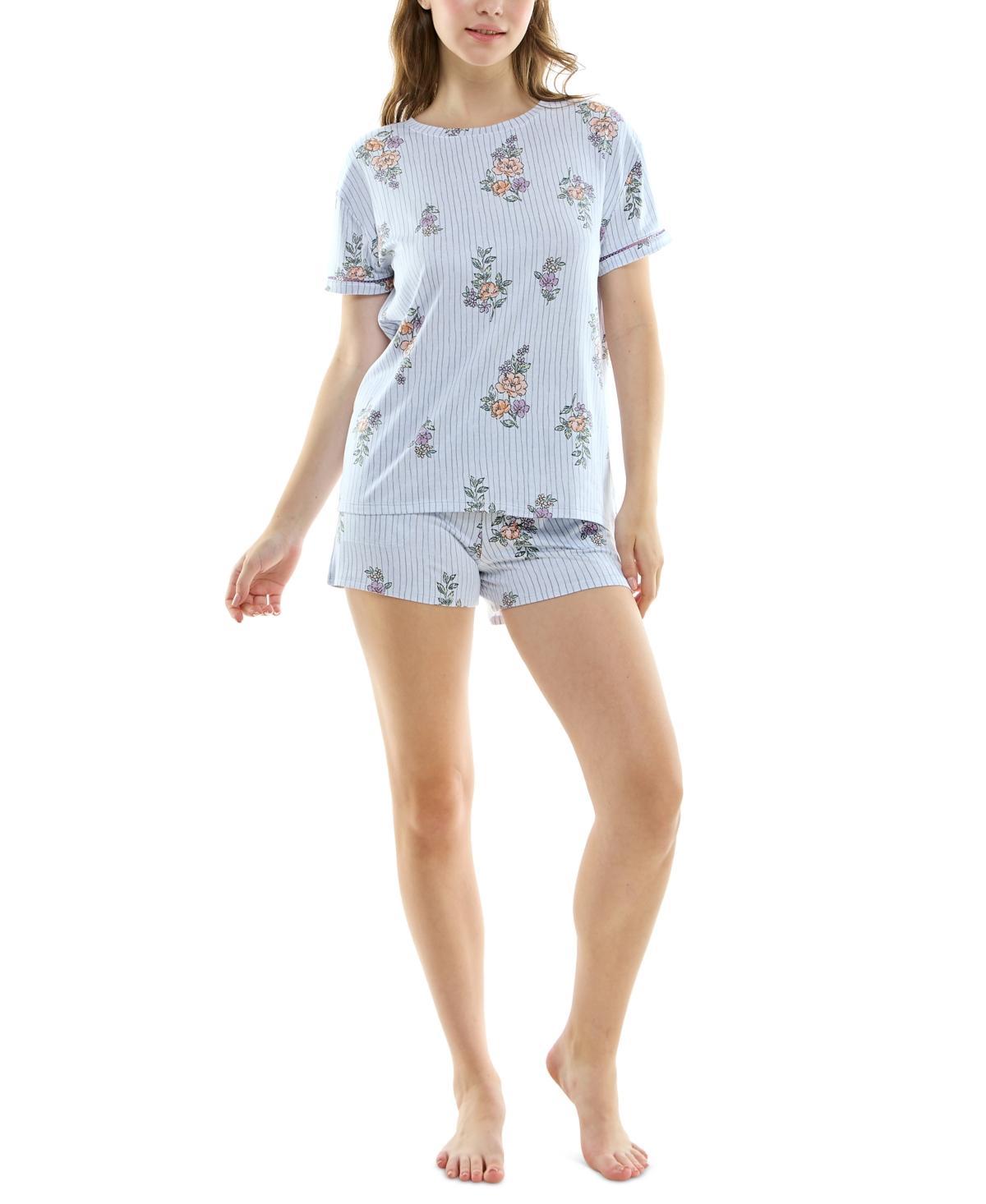 Roudelain Womens 2-Pc. Printed Short Pajamas Set - Lotus Product Image