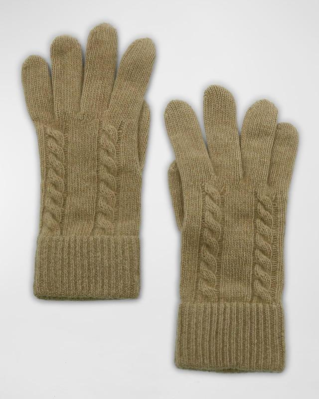 Cashmere Cable Knit Gloves Product Image