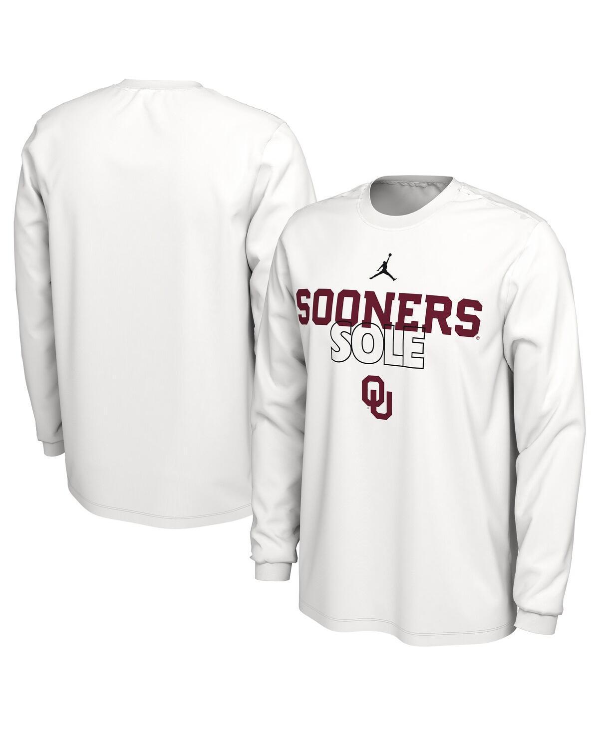 Mens Jordan White Oklahoma Sooners On Court Long Sleeve T-shirt Product Image