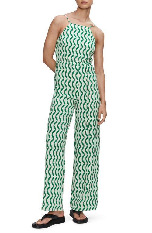 MANGO - Long jumpsuit with back opening green - XS - Women Product Image