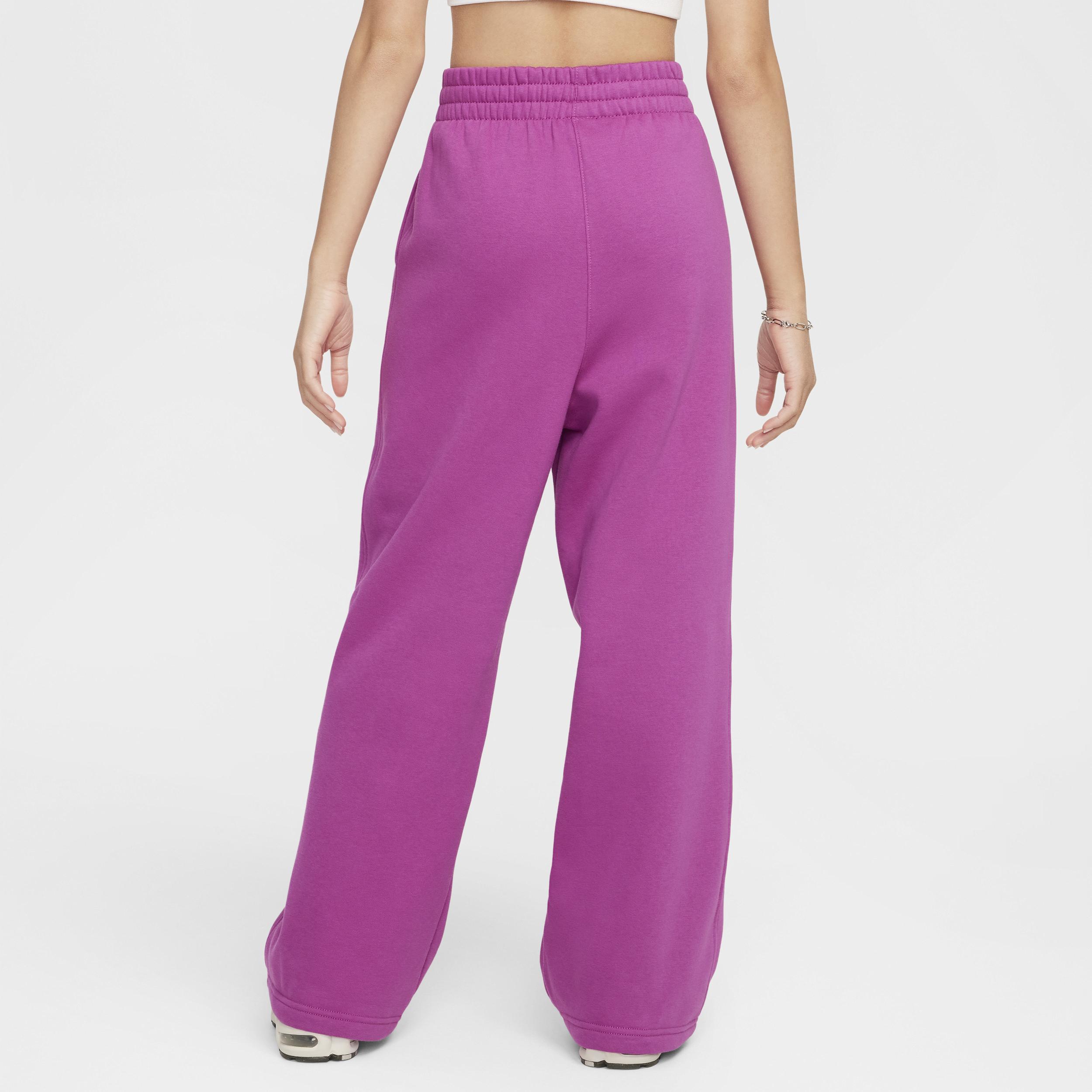 Women's Nike Sportswear Club Fleece Girls' Wide-Leg Pants Product Image