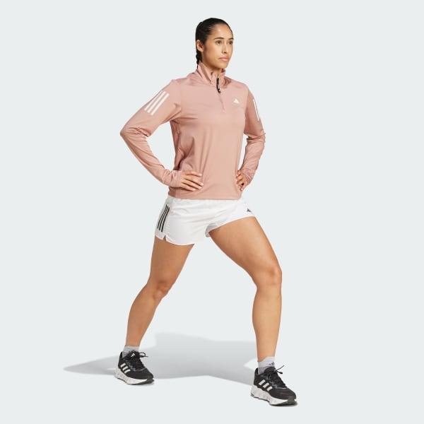 adidas Own the Run Half-Zip Jacket Warm Clay L Womens Product Image