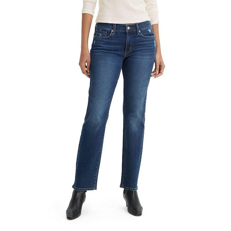 Womens Levis Classic Straight-Leg Jeans Dark Blue product image